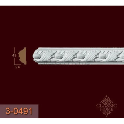 Молдинг с орнаментом 3-0491 Classic Home купить в Одессе