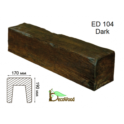 Балка Модерн ED 104 (4м) classic дуб темный 17х19 DecoWood купить в Одессе
