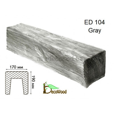 Балка Модерн ED 104 (2м) classic дуб сивий 17х19 DecoWood купити в Одесі