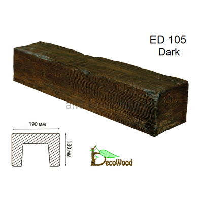 Балка Модерн ED 105 (3м) classic дуб темный 19х13 DecoWood купить в Одессе