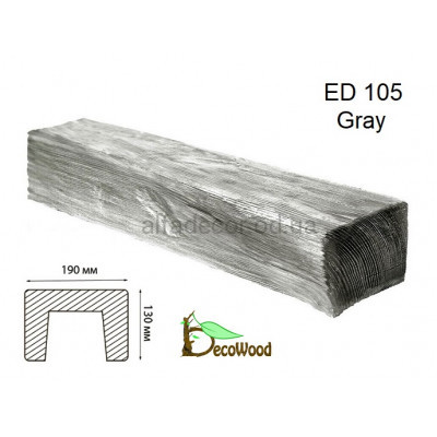 Балка Модерн ED 105 (2м) classic дуб сивий 19х13 DecoWood Tesori купити в Одесі