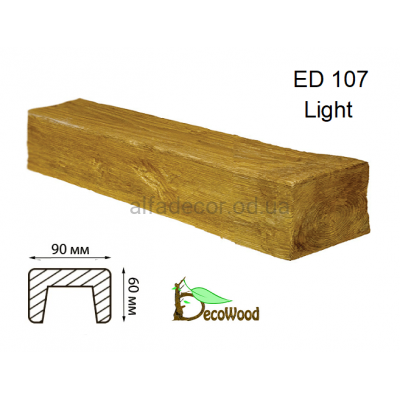 Балка Модерн ED 107 (2м) classic дуб світлий 6х9 DecoWood купити в Одесі