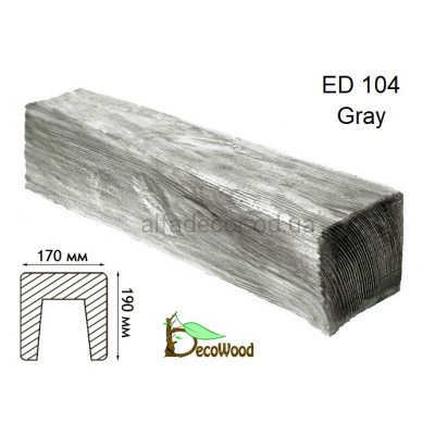 Балка Модерн ED 104 (2м) classic дуб седой 17х19 DecoWood купить в Одессе