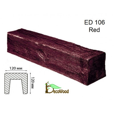Балка Модерн ED 106 (3м) classic дуб красный 12х12 DecoWood купить в Одессе