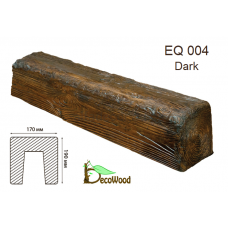 Балка Рустик EQ 004 (4м) classic дуб темный 19х17 DecoWood