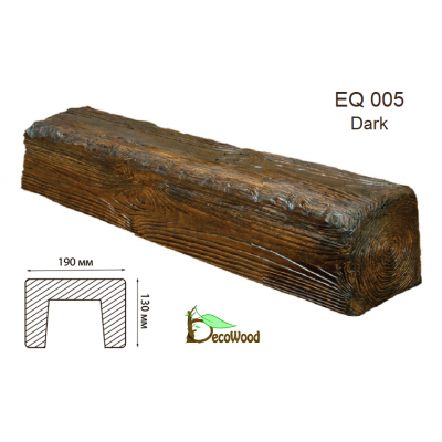 Балка Рустик EQ 005 (4м) classic дуб темный 19х13 DecoWood купить в Одессе