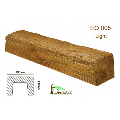 Балка Рустик EQ 005 (3м) classic дуб светлый 19х13 DecoWood купить в Одессе