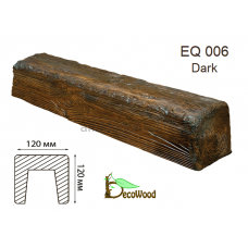 Балка Рустик EQ 006 (4м) classic темный 12х12 DecoWood