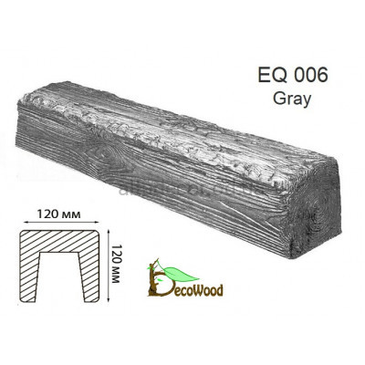 Балка Рустик EQ 006 (4м) classic дуб седой 12х12 DecoWood купить в Одессе