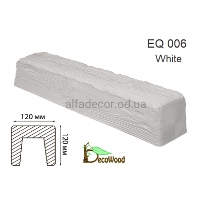 Балка Рустик EQ 006 (4м) classic дуб белый 12х12 DecoWood купить в Одессе