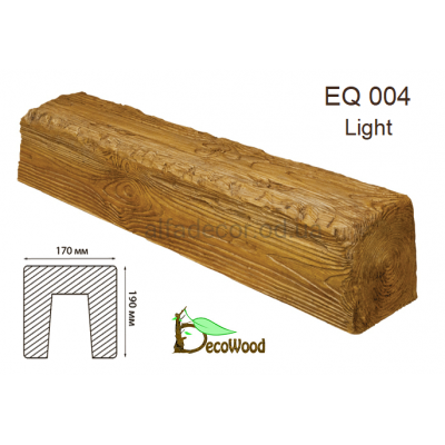 Балка Рустик EQ 004 (2м) classic дуб светлый 19х17 DecoWood купить в Одессе
