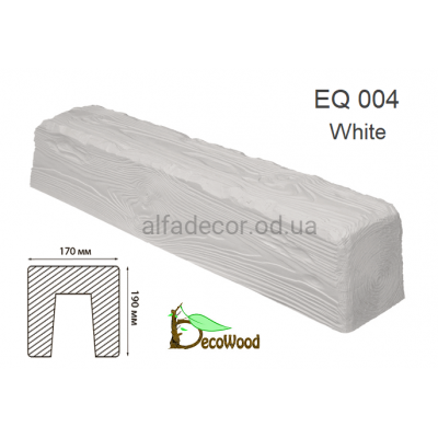 Балка Рустик EQ 004 (3м) classic дуб білий 19х17 DecoWood купити в Одесі