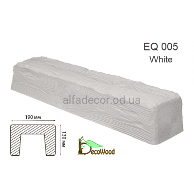 Балка Рустик EQ 005 (2м) classic дуб белый 19х13 DecoWood купить в Одессе