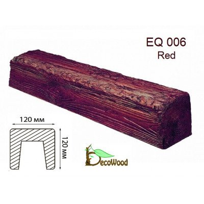 Балка Рустик EQ 006 (2м) classic дуб красный 12х12 DecoWood купить в Одессе