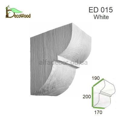 Консоль балки Модерн ED 015 classic біла 19х17 DecoWood купити в Одесі