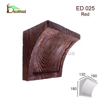 Консоль балки Модерн ED 025 classic дуб червоний 19х13 DecoWood купити в Одесі