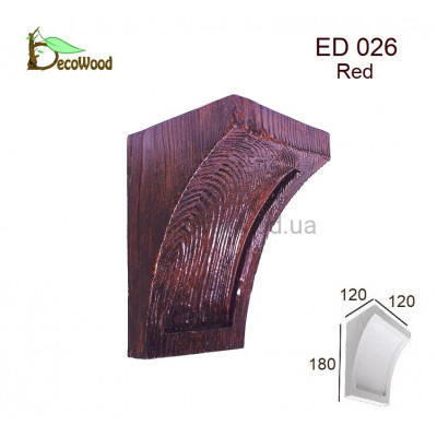 Консоль балки Модерн ED 026 classic дуб красный 12х12 DecoWood купить в Одессе