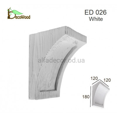 Консоль балки Модерн ED 026 classic біла 12х12 DecoWood купити в Одесі