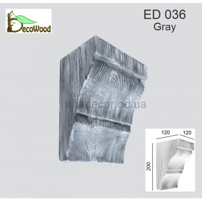 Консоль балки Модерн ED 036 classic дуб седой 12х12 DecoWood купить в Одессе