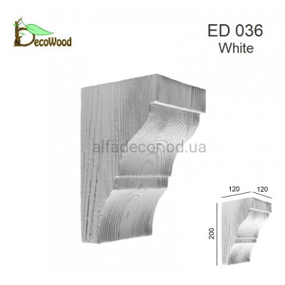 Консоль балки Модерн ED 036 classic белая 12х12 DecoWood купить в Одессе