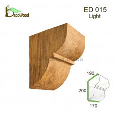 Консоль балки Модерн ED 015 classic дуб світлий 19х17 DecoWood