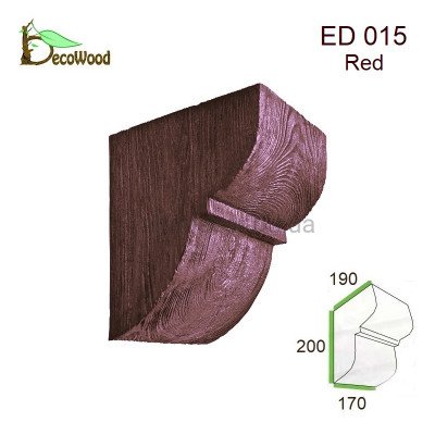 Консоль балки Модерн ED 015 classic дуб красный 19х17 DecoWood купить в Одессе