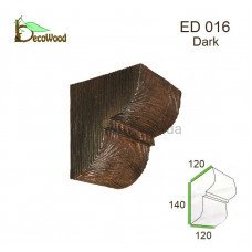 Консоль балки Модерн ED 016 classic дуб темний 12х12 DecoWood