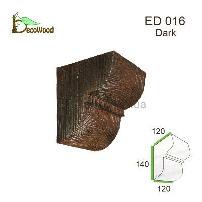 Консоль балки Модерн ED 016 classic дуб темний 12х12 DecoWood купити в Одесі