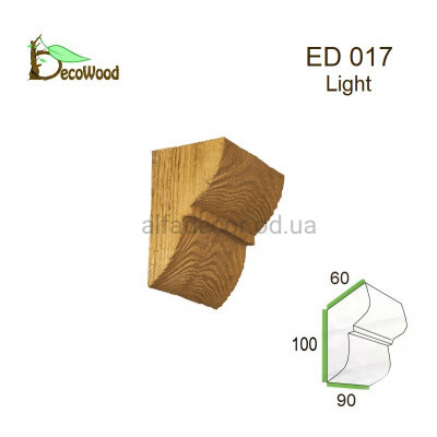 Консоль балки Модерн ED 017 classic дуб светлый 6х9 DecoWood купить в Одессе