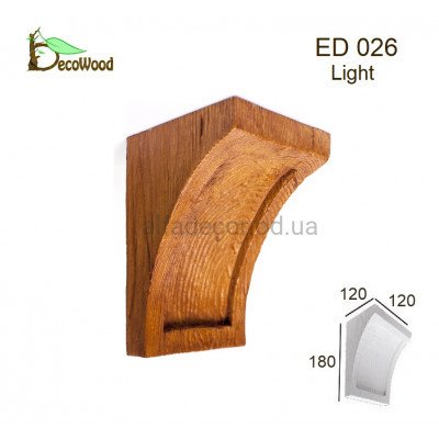 Консоль балки Модерн ED 026 classic дуб світлий 12х12 DecoWood купити в Одесі