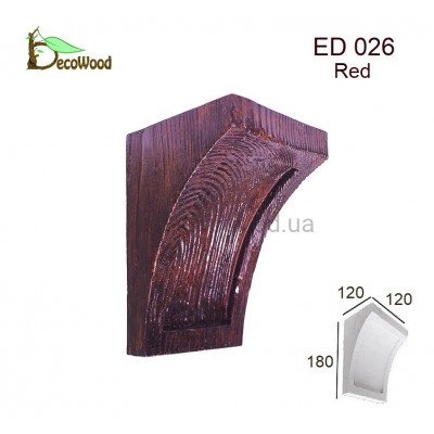 Консоль балки Модерн ED 026 classic дуб червоний 12х12 DecoWood купити в Одесі