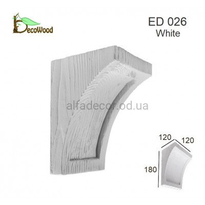Консоль балки Модерн ED 026 classic белая 12х12 DecoWood купить в Одессе