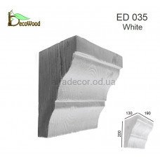 Консоль балки Модерн ED 035 classic белая 19х13 DecoWood