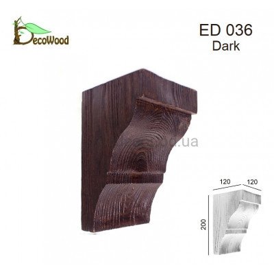 Консоль балки Модерн ED 036 classic дуб темний 12х12 DecoWood купити в Одесі