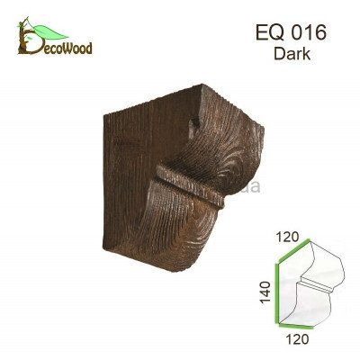 Консоль Рустик EQ 016 classic дуб темный 12х12 DecoWood купить в Одессе