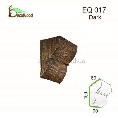 Консоль Рустик EQ 017 classic дуб темный 6х9 DecoWood купить в Одессе