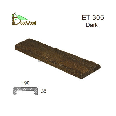 Панель Рустик ET 305 (2м) classic дуб темний 19х3,5 DecoWood купити в Одесі