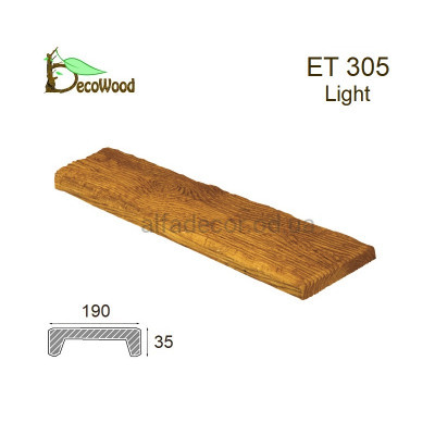 Панель Рустик ET 305 (3м) classic дуб светлый 19х3,5 DecoWood купить в Одессе