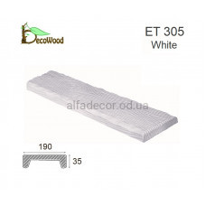 Панель Рустик ET 305 (2м) classic белая 19х3,5 DecoWood