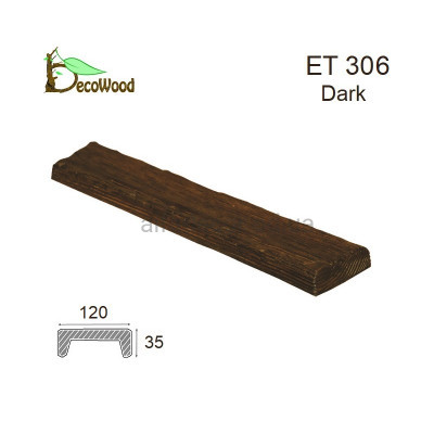 Панель Рустик ET 306 (3м) classic дуб темний 12х3,5 DecoWood купити в Одесі
