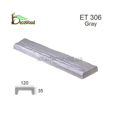 Панель Рустик ET 306 (2м) classic дуб седой 12х3,5 DecoWood купить в Одессе