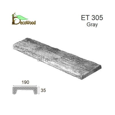  Панель Рустик ET 305 (2м) classic дуб сивий 19х3,5 DecoWood купити в Одесі