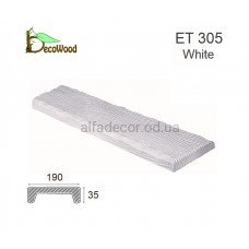 Панель Рустик ET 305 (2м) classic біла 19х3,5 DecoWood