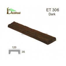 Панель Рустик ET 306 (2м) classic дуб темный 12х3,5 DecoWood