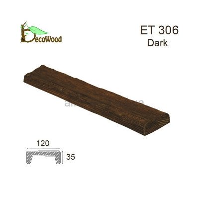 Панель Рустик ET 306 (2м) classic дуб темний 12х3,5 DecoWood купити в Одесі