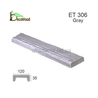 Панель Рустик ET 306 (3м) classic дуб седой 12х3,5 DecoWood купить в Одессе