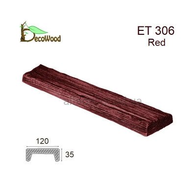 Панель Рустик ET 306 (2м) classic дуб красный 12х3,5 DecoWood купить в Одессе