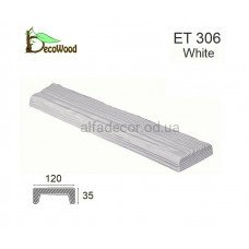 Панель Рустик ET 306 (3м) classic белая 12х3,5 DecoWood