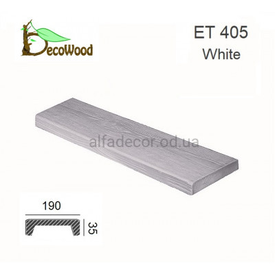 Панель Модерн ET 405 (3м) classic біла 19х3,5 DecoWood купити в Одесі