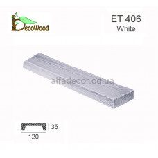 Панель Модерн ET 406 (3м) classic белая 12х3,5 DecoWood